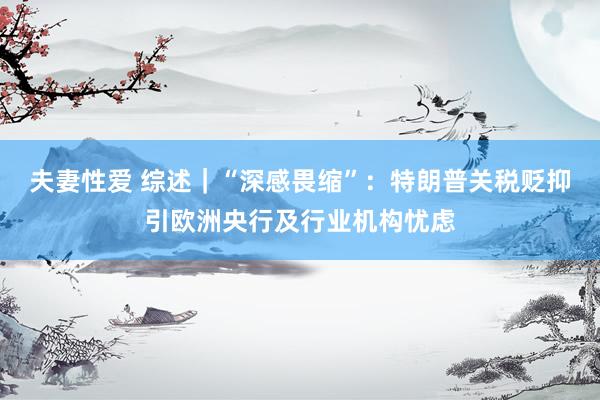 夫妻性爱 综述｜“深感畏缩”：特朗普关税贬抑引欧洲央行及行业机构忧虑