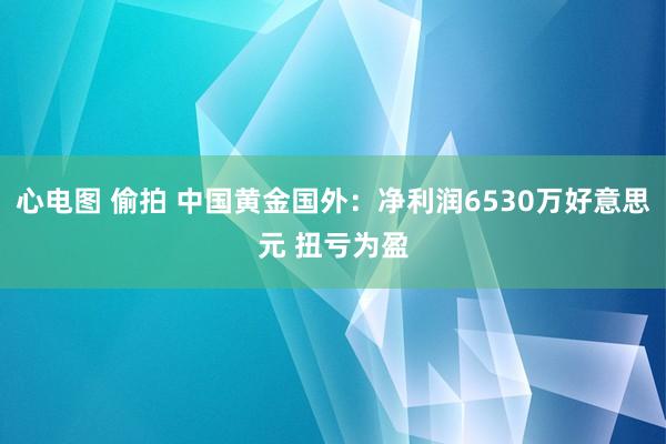心电图 偷拍 中国黄金国外：净利润6530万好意思元 扭亏为盈